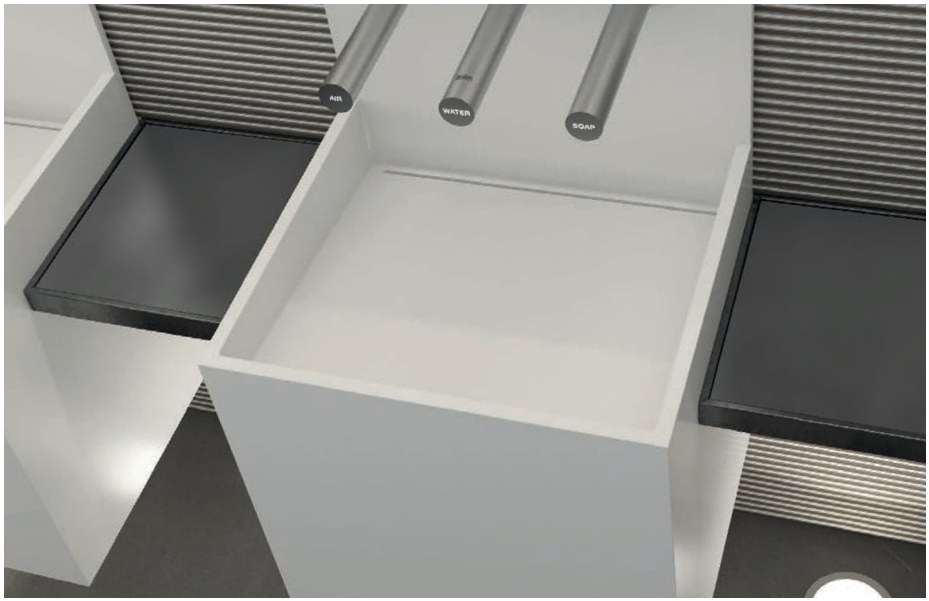 solid surface e vetro
