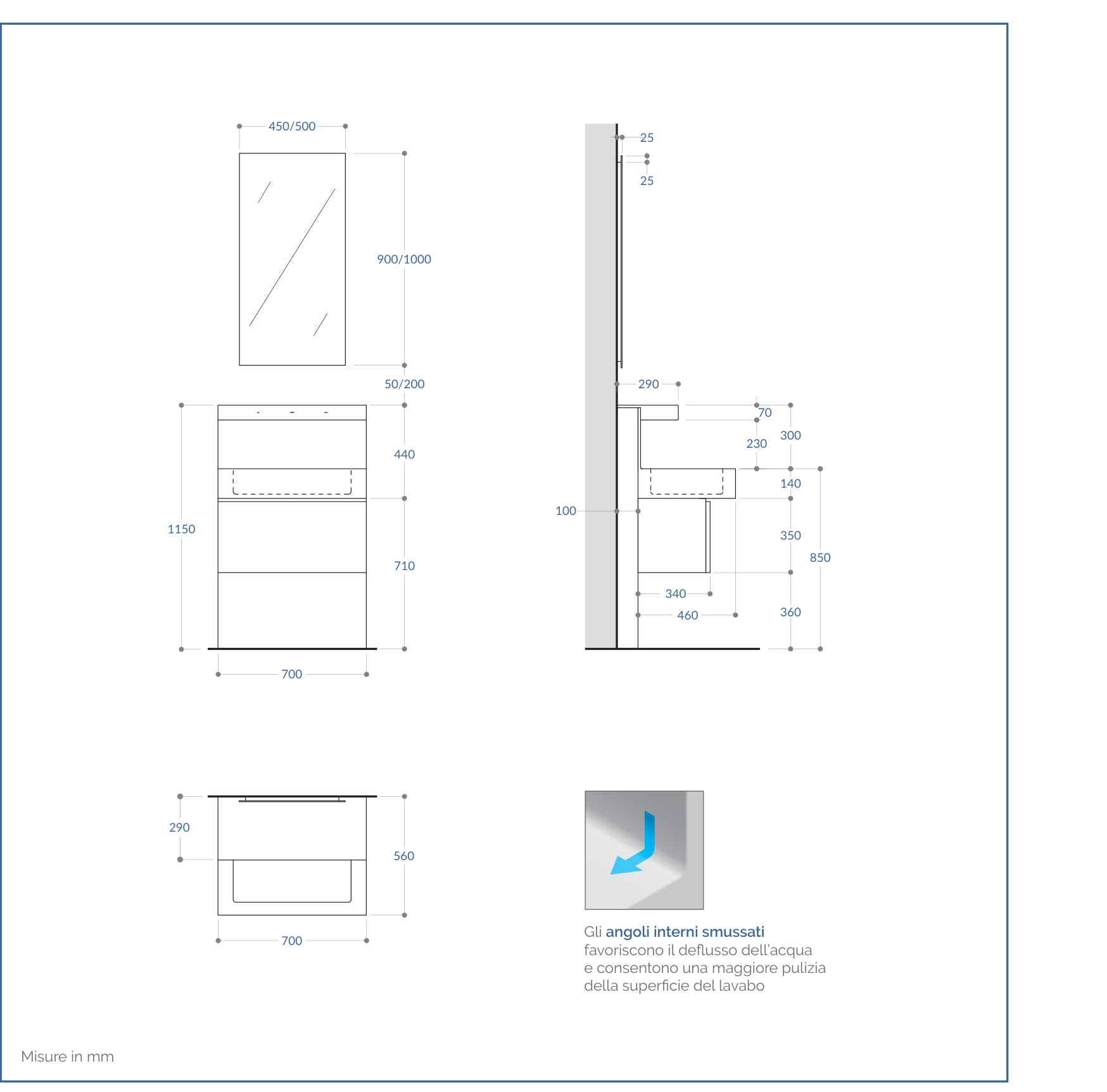 SuperTris TF — Misure in mm